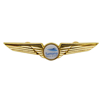 Nouveau design d'épingle en métal avec logo personnalisé insigne d'épingle en métal d'ailes de souvenirs d'aviation gravé en 3D