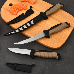 Couteau de pêche en acier inoxydable pour l'extérieur, couteau multifonctionnel pour trancher le poisson, les fruits, pour le camping, la randonnée, en stock - Product Image 1