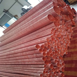 Red High Temperature-<strong>resistant</strong> Ventilation <strong>Hose</strong> Glass Fiber Reinforced 2-layer <strong>Silicone</strong> <strong>Rubber</strong> Hot Air Duct <strong>Hose</strong> - Product Image 6