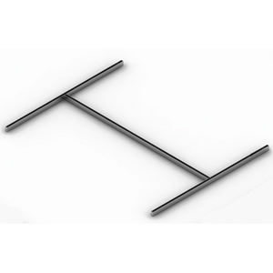 Marco en forma de T cromado 80x140 para gabinetes de sala de estar - Product Image 3