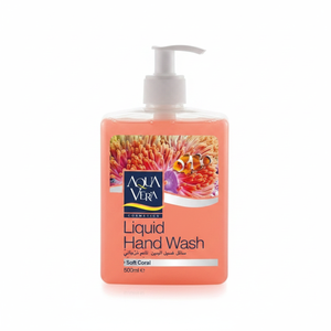 Jabón Líquido para Manos AquaVera 500ml, Aroma Coral Suave, para Adultos, Seguro para Todo Tipo de Piel, Certificado ISO/GMP, Ingredientes Químicos a Base de Agua - Product Image 2