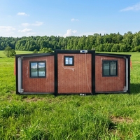 Maison mobile préfabriquée sécurisée de 40 pieds ou 20 pieds, extensible, avec 2, 3, 4 ou 5 chambres, structure en acier préfabriquée, maison portable