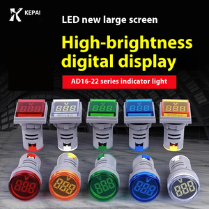 AD16 Light Emitting Diode <strong>Digital</strong> <strong>Display</strong> AC Voltmeter Indicator Light 22MM AC60-500V Red Green <strong>Mini</strong> LED Indicator Panel Light - Product Image 2