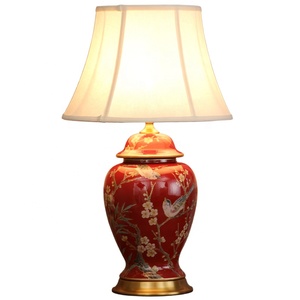Lampe de table turque en céramique, avec base métallique, rechargeable, couleur rouge, accessoire pour restaurant, offre spéciale - Product Image 1
