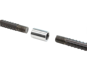 Acoplador de Empalme de Barras de Refuerzo de Acero al Carbono y Aleación de Zinc, Prensado Mecánico por Extrusión en Frío, con Acabado Pulido, en Oferta - Product Image 1
