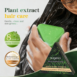 Fabricant en gros de produits capillaires : Barre de shampoing solide Augeas douce aux extraits végétaux, contrôle du sébum, nettoyage en profondeur, effet volumisant, en stock - Product Image 2