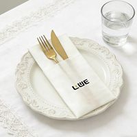 Serviettes imprimées personnalisées, vaisselle, emballages en papier, serviettes de table, vaisselle jetable pour la décoration de banquets