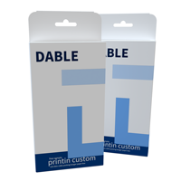Échantillon gratuit Impression personnalisée Boîte d'emballage en papier avec cintre pour câble de données USB Câbles UBS-C Boîte en papier pour câbles de date de type C