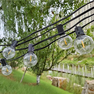 Solar <strong>String</strong> <strong>Lights</strong> G40 Outdoor <strong>Patio</strong> Fairy <strong>Strings</strong> <strong>Lights</strong> With Remote Weatherproof Hanging <strong>Light</strong> For Holiday Wedding Party - Product Image 6