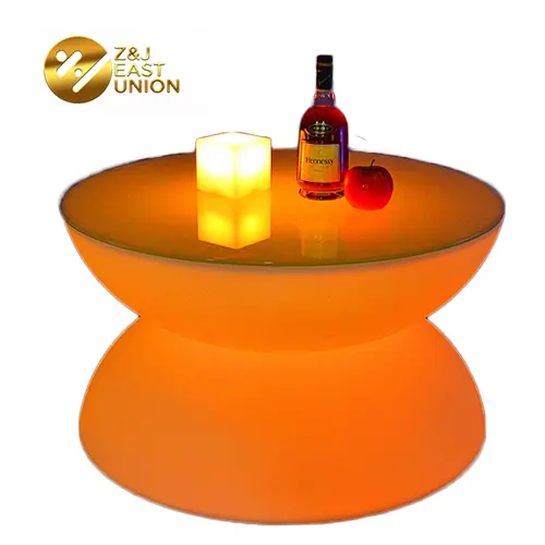 Buffet Party Christmas Led Glowing Cocktail Bar Tables Outdoor High Top Bar Table Furniture