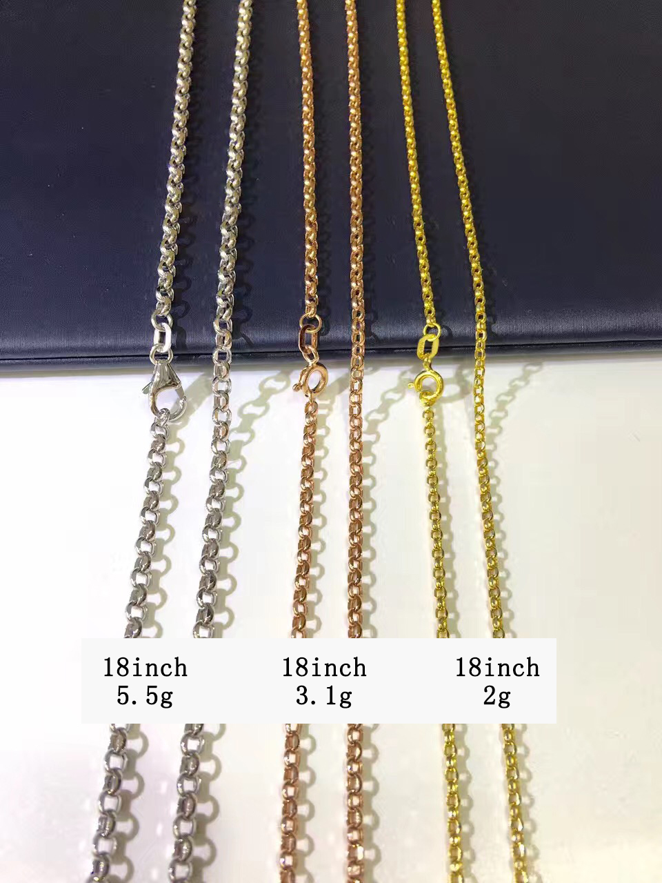 18k Gold Plated Figaro Chain Necklace For Men & Women - Oem
