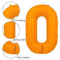 Vente en gros Nouveau Ballon électrique coloré néon de 40 pouces Ballon mince avec numéro de corps Ballon en aluminium gonflé Décoration de fête Ballons avec chiffres