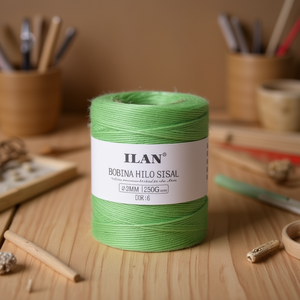 Bobina di Filo Sisal 2mm Verde Chiaro 250G per Decorazioni e Artigianato - Product Image 3