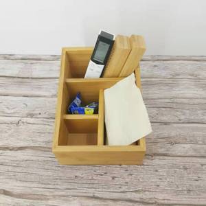 Wooden Desktop Organizer Box Rectangle 15cm High Office Storage Creative Key Holder For <b>Home</b> And Office Use - Product Image 1