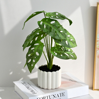 Composition florale créative de 12 plantes vertes en pot de grande taille pour la décoration intérieure, ornement de verdure pour salon et bureau, accessoire de photographie
