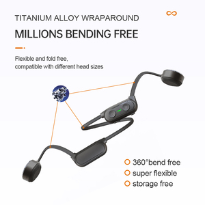 Alova ODM xương dẫn Tai nghe FM Đài phát thanh không dây Bluetooth xương dẫn đầu dò tai nghe các nhà sản xuất - Product Image 4