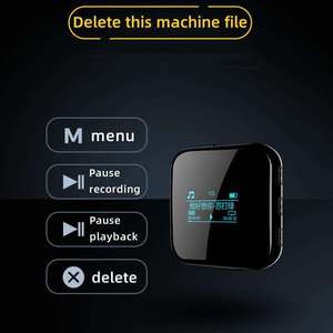 เครื่องเล่น MP3 รุ่นใหม่ล่าสุด ทรงสี่เหลี่ยมจัตุรัส ขนาดเล็ก รองรับ BT 5.4 ปุ่มควบคุมแบบเต็มรูปแบบ พร้อมระบบบันทึกเสียง AI และคลิปหนีบด้านหลัง - Product Image 5