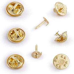 Insignia de metal Insignia de embrague de mariposa de latón Insignia Embragues Pin Backs Reemplazo - Product Image 4