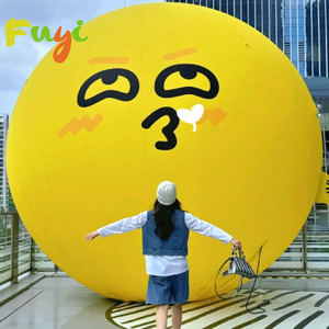 Globo Inflable Amarillo con Cara Sonriente, Globo Inflable con <span class=keywords><strong>Emoji</strong></span> para Decoración Divertida al Aire Libre - Product Image 1