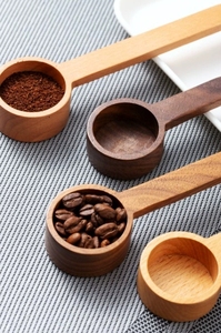 Eco-Friendly Walnut Wood Espresso Coffee Bean <b>Spoon</b> Accessory for <b>Measuring</b> and Dosing Tea Sugar Coffee - Product Image 4