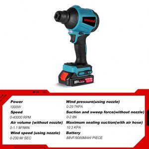 <span class=keywords><strong>Souffleur</strong></span> sans fil multifonction électrique sans balais 1500W 80000RPM avec fonction d'aspiration pour <span class=keywords><strong>batterie</strong></span> <span class=keywords><strong>Makita</strong></span> 18V - Product Image 3
