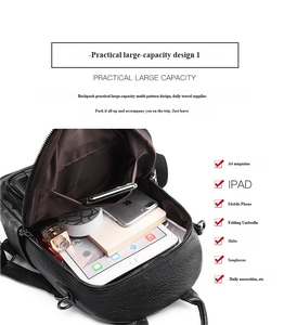 Sac à dos spacieux en cuir végétalien pour adolescents et jeunes femmes, élégant, durable et parfait pour l'école ou les aventures quotidiennes - Product Image 3