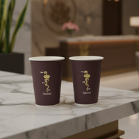 Gobelet en papier à café à paroi simple de 8 oz, logo personnalisé disponible pour la maison, le bureau, les voyages, l'hôtel, la restauration, possibilité de correspondre avec des couvercles