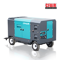 Compresseur d'air à vis lubrifié au diesel portable haute pression CFAIR 750 CFM/21 M3/Min 21 Bar Refroidi par air 220V Industriel