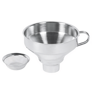 Entonnoir en acier inoxydable avec tamis 9cm 13cm, passoire de cuisine - Product Image 2