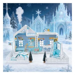 Mansión de Fantasía para Niños con Dormitorio, Cocina, Baño, Balcón, Muebles, Juguete de Plástico DIY para Niños - Product Image 6