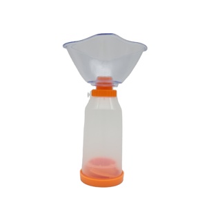 FFOG S10201 <span class=keywords><strong>Masque</strong></span> pour enfant <span class=keywords><strong>avec</strong></span> <span class=keywords><strong>chambre</strong></span> de dosage à valve, jetable, en silicone antistatique, orange, certifié CE - Product Image 1
