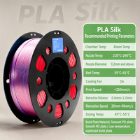 Filament d'imprimante 3D en PLA soyeux 1 kg, double couleur, métallique brillant, filament PLA bicolore pour consommables d'impression 3D FDM