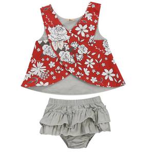 Verano bebé niña conjuntos de ropa lindo bebé niña ropa chaleco camiseta Top + <span class=keywords><strong>Tutu</strong></span> pantalones cortos conjunto - Product Image 3