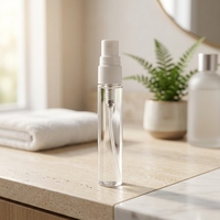 Flacon pompe sans air en plastique de 5 ml, 10 ml, 15 ml, emballage cosmétique, distributeur pour crème, lotion, sérum, flacon pulvérisateur sous vide