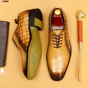 Mocasines de Punta Redonda para Hombre, Formales de Negocios, Transpirables, Impermeables, Color Marrón y Negro, Suela Gruesa, Cuero Vacuno, Zapatos de Cuero Genuino para Boda - Product Image 6