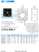 Ventilateur axial DC à commande PWM avec deux roulements à billes AM6038M12B 60x60x38mm pour châssis de serveur, onduleur