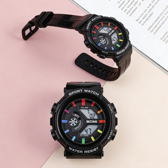 Factory Supply Smart Colorful Kids Digital Sports 30M Waterproof LED Luminous Watches Alarm Chronograph Outdoor Boys Girls Use