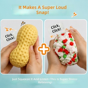 Handgemaakte fruit-pinda knijpbal met bouwstenen, knapperig ASMR-geluid, stressverlichting, decompressie, squishy fidget toy - Product Image 2