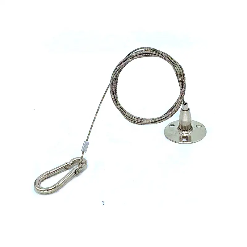 Manufacturer specializing in the production of safety lamps galvanized steel wire rope birdcage hook LED lamp safety rope