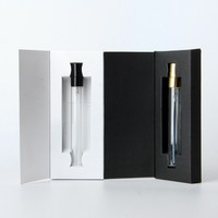Vente chaude de flacons de parfum vides mini transparents de 3 ml, 5 ml, 10 ml, flacon pulvérisateur rechargeable en verre, coffret, logo personnalisé imprimé sur écran, librement