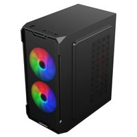 Boîtier d'ordinateur de jeu PC Micro ATX avec panneau latéral en acrylique, Gabinete Gamer
