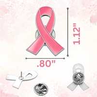 Pins de revers en métal de haute qualité pour la sensibilisation, personnalisés, colorés, avec ruban rose à motif de dessin animé, en émail dur, de la marque Pinstar, estampillés à la presse