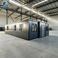Maison mobile modulaire extensible de 30 pieds, très demandée, avec structure en acier préfabriquée, isolation thermique et assemblage rapide pour campement