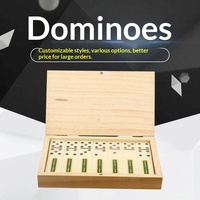 Jeu de dominos en acrylique durable et écologique de qualité supérieure, boîte personnalisée couleur ivoire élégante, tuiles élégantes de couleur ivoire pour le divertissement des adultes