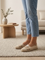 Chaussures Espadrilles en Toile à Carreaux pour Femmes, Décontractées, Respirantes, Légères, Semelle en Caoutchouc Antidérapante, Confortables Toutes Saisons