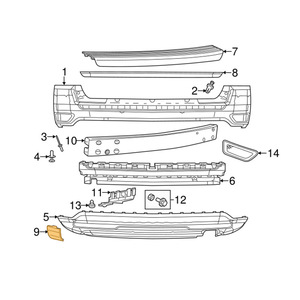 Cache-attelage de remorque pour pare-chocs arrière Jeep Compass 68109904AA en plastique, compatible modèle Mk - Product Image 4