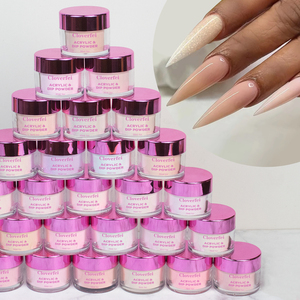 Polvere Acrilica Liscia di Alta Qualità EMA 10ml 1oz 2oz Rosa Burro Senza Effetto Marmorizzato 2 in 1 per Bellezza delle Unghie - Product Image 1