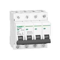 Disjoncteur miniature YUANKY S7-63S 4,5KA 1-63A 220V 50/60Hz 1-4P Type économique MCB