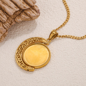 Base rotative pour pendentif lune, plateau de sertissage 25mm, pour breloques, cabochons et camées, composants de bijoux DIY - Product Image 3