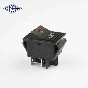 Interruptor basculante iluminado de punto negro T85 16A 250V aprobado por la CE Interruptor basculante iluminado de punto de encendido y apagado de 6 pines con luz roja amarilla - Product Image 4